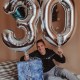 Фольгированный шар с гелием цифра "7" купить с доставкой в Санкт-Петербурге